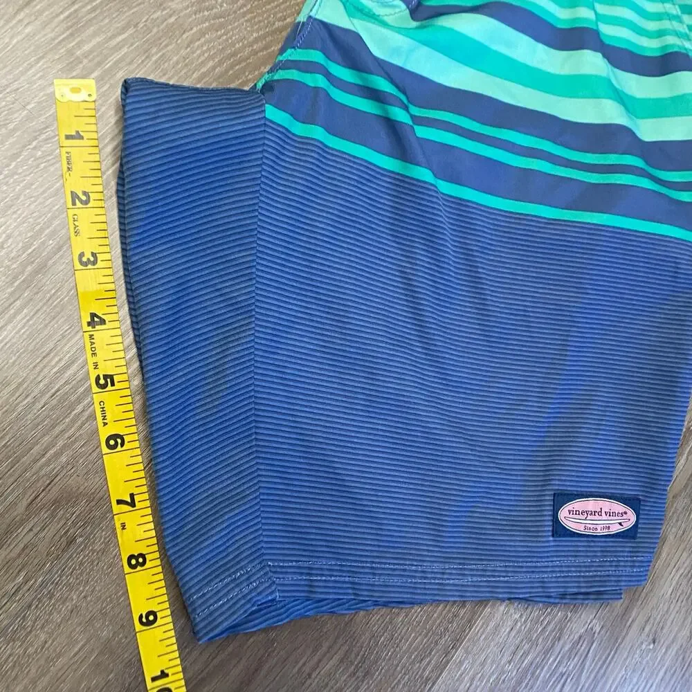Vineyard Vines Board Shorts Swim Trunks Men Sz 30 Blue Green 11